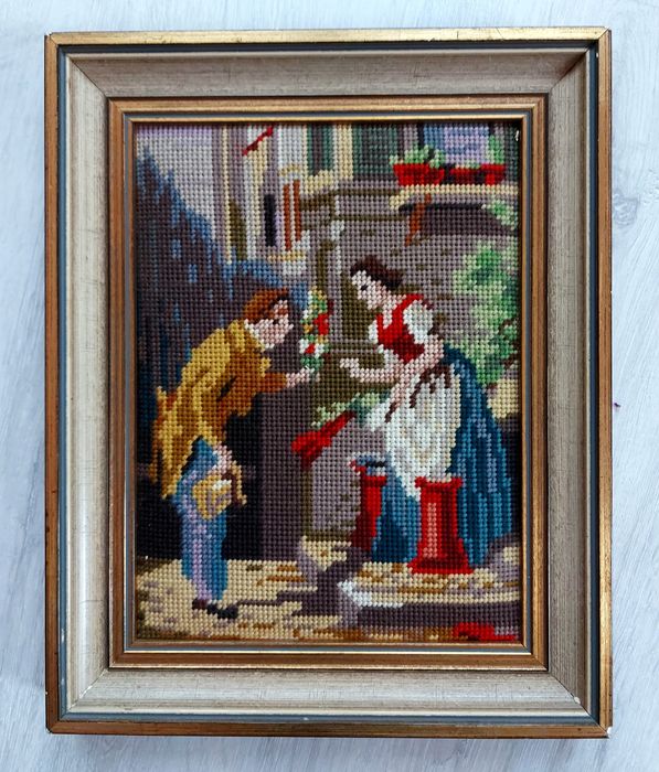 Obrazy tkane, 2 sztuki - komplet.