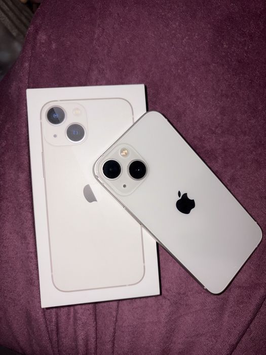 Iphone 13 mini 256 gb biały SUPER STAN + KABEL I ETUI GRATIS