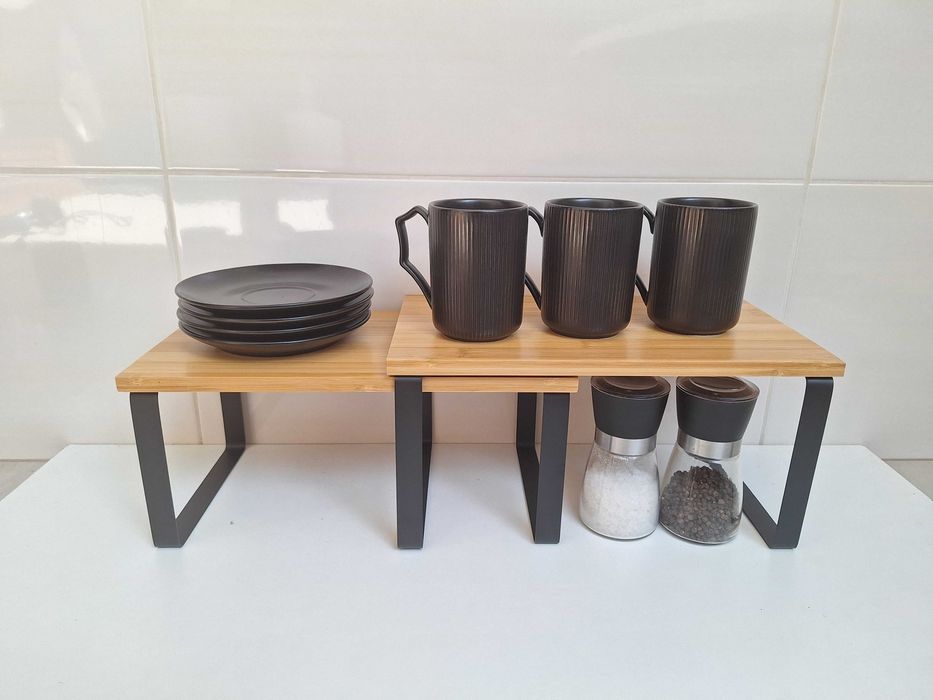 N O W E Półki Loft 4 sztuki bambus kuchenne kuchni łazienki organizer