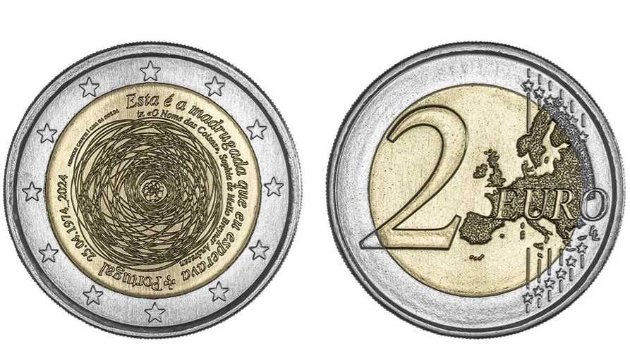 Moeda comemorativa 2€ - "50 Anos do 25 de abril " 2024