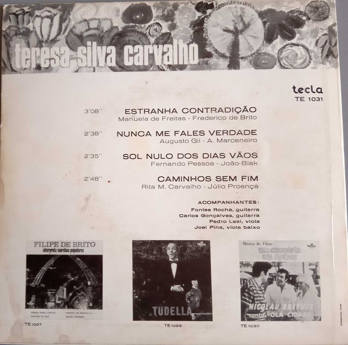 Teresa Silva Carvalho	- - - - -	Estranha Contradição	- - - - -	EP