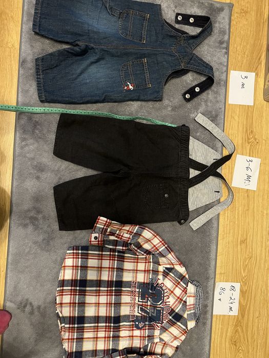 Zestaw 2 szt .ogrodniczki + koszula