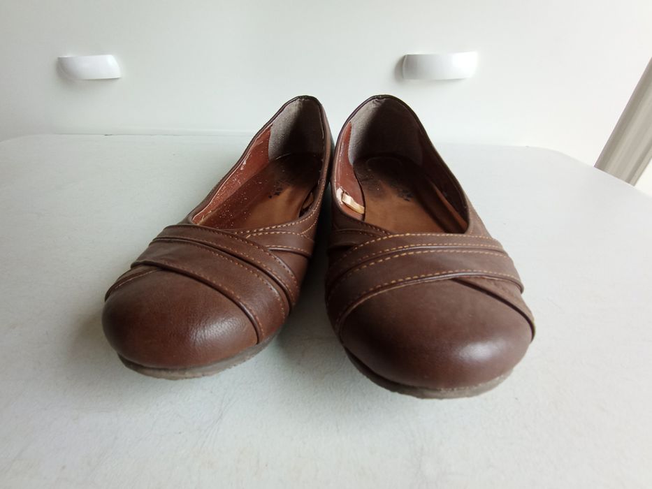 "E-vie" - baleriny w czekoladowym brązie - r.38