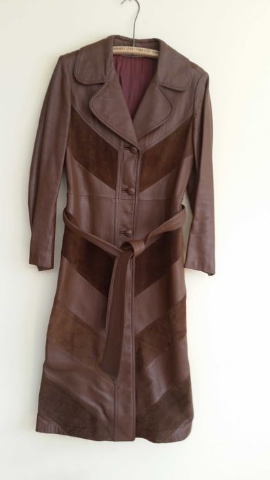 casaco em pele comprido