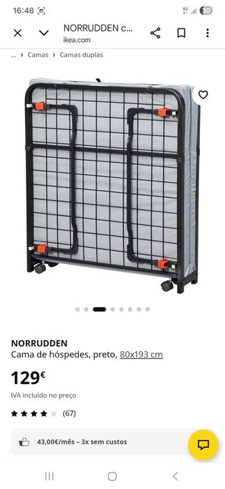 Cama desdobravel norruden Ikea