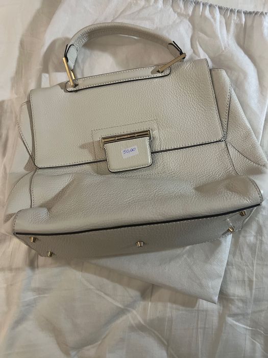 Bolsa de pele Furla bege clarinho