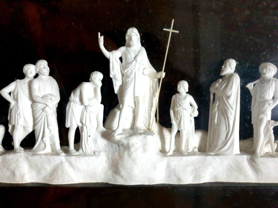 Raro antigo relevo representando o Sermão da Montanha de Cristo - Brix