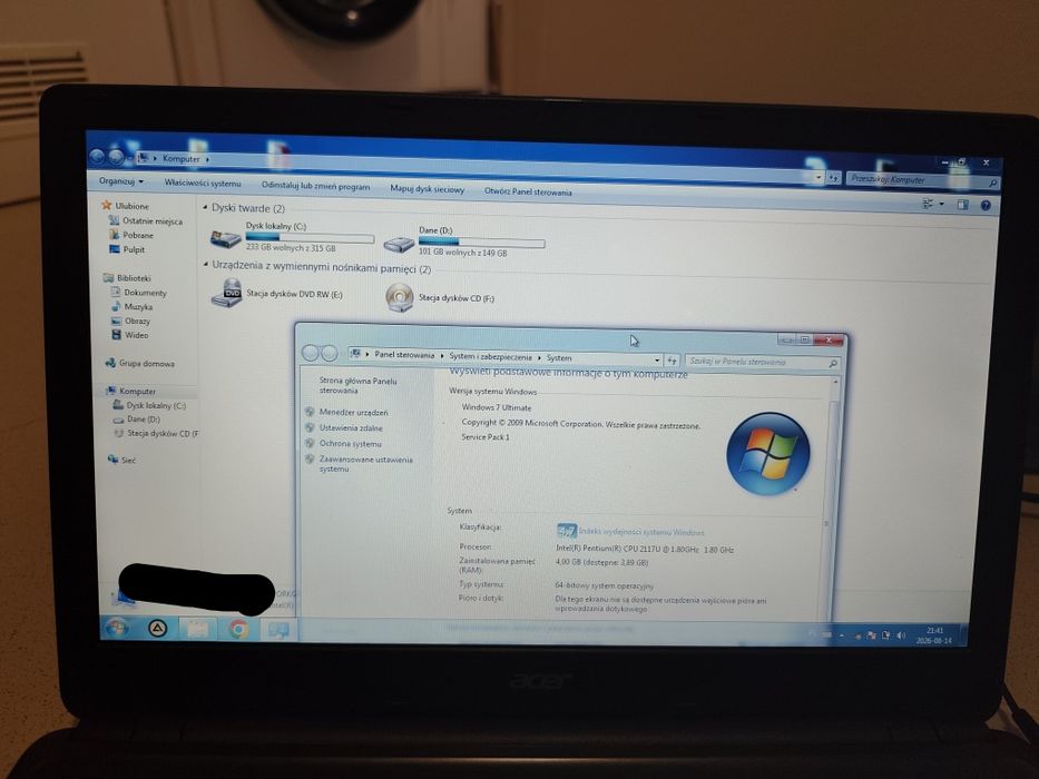 Laptop Acer aspire E1-530 używany sprawny