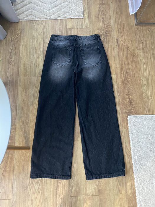 jeansy cropp czarne baggy