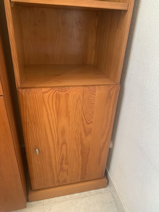 Estante livros madeira castanho pinho mel