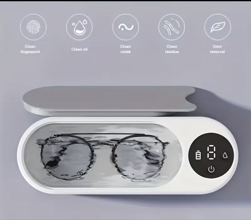 Bezprzewodowe ultradźwiękowe urządzenie czyszczące do okularów i biżut