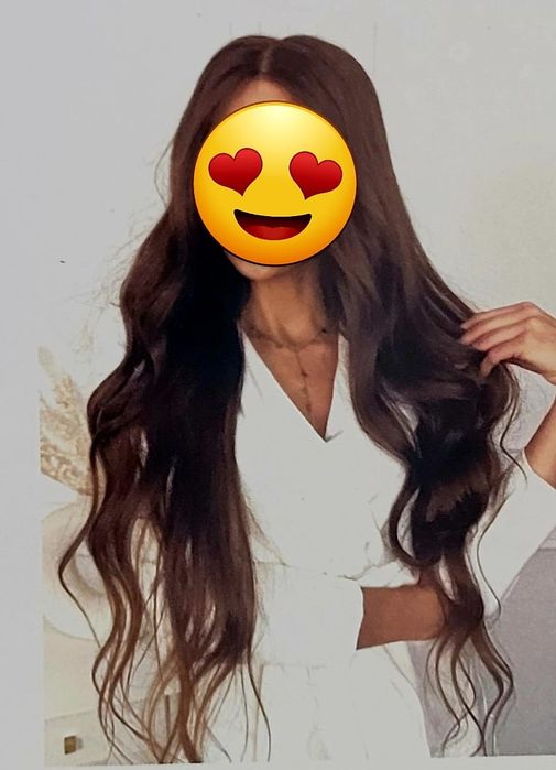 Peruka 70cm z prawdziwych polskich włosów