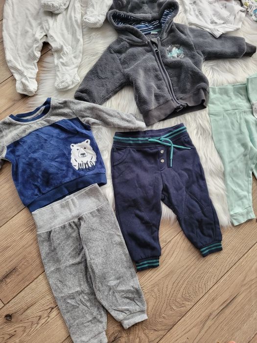 Paka ubran 62/68ubranka dla chłopca zestaw 10 sztuk