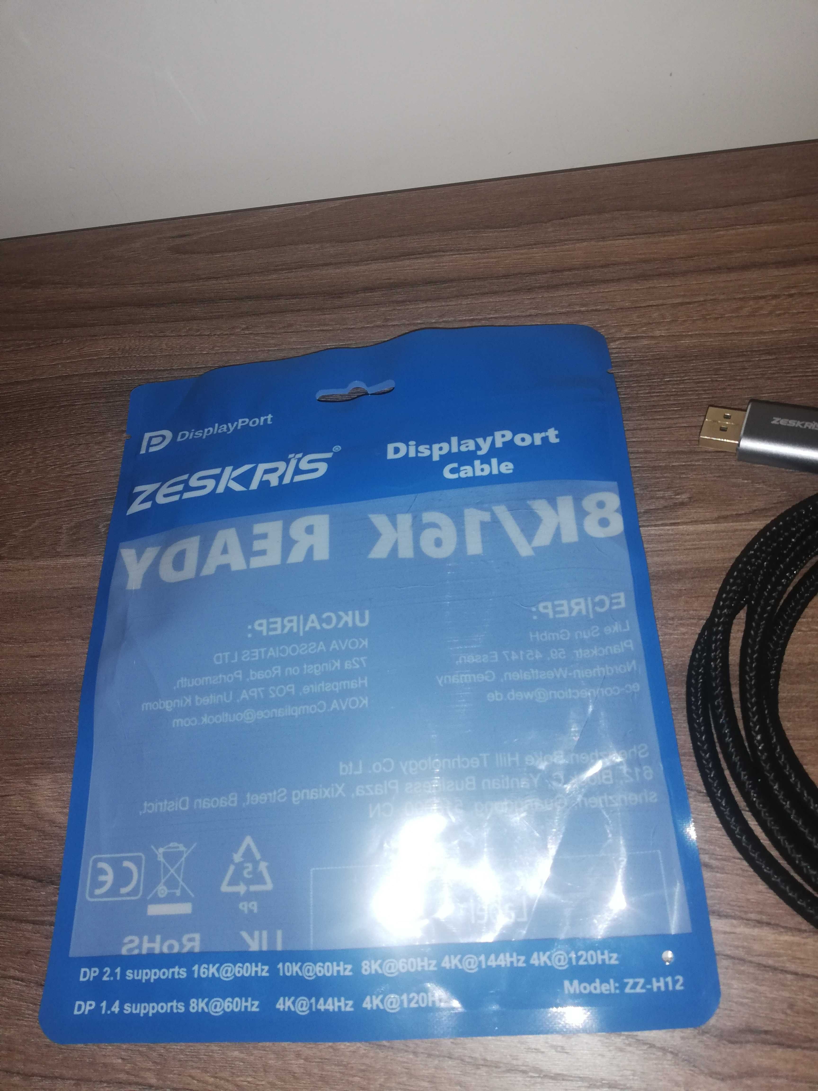 8k Displayport Cable 144hz Dp1.4 Cable 8k Display Port 1.4 - Temu