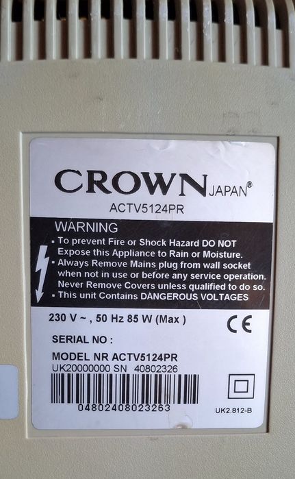Televisão Crown Japan ACTV5124PR - 20€