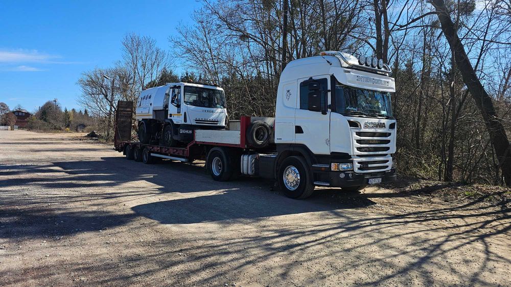Laweta Koparka Harwester transport niskopodwoziowy