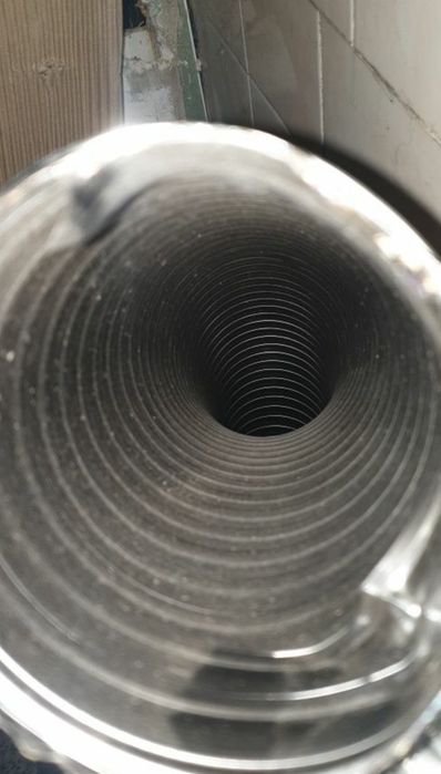 Tubo inox novo, flexível de 3m com diâmetro 200mm e 5m de diâmetro 110
