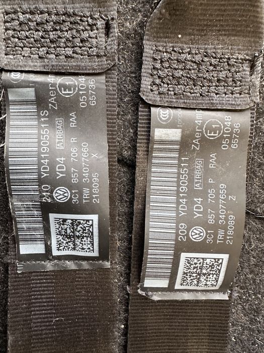 Air bag poduszki powietrze pasy passat b7 zestaw