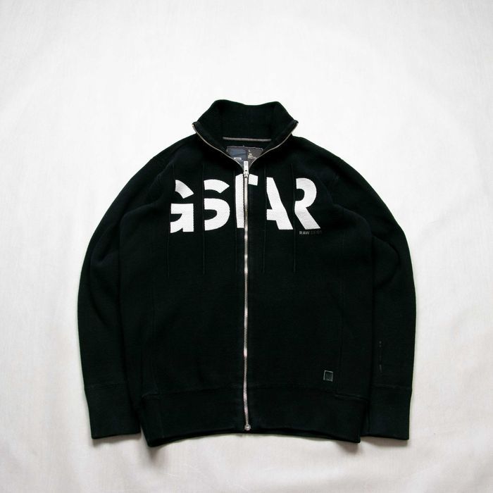 Y2K G-star Raw big logo sweter rozpinany L Euro industrial