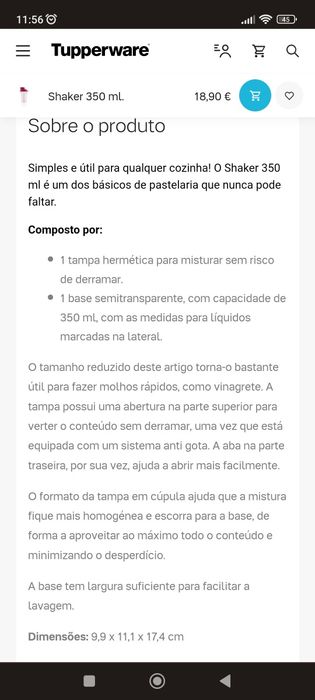 Shakker 350ml tupperware64729674341763124