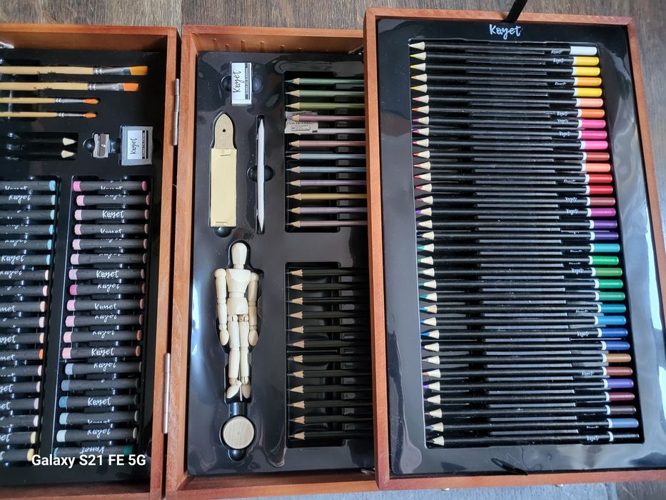 Nowy Zestaw małego artysty KAYET 180elem.Dla dzieci Kredki Farby