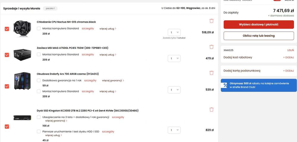 KOMPUTER GAMINGOWY I5-14600K 32GB ram monitor 1440p 180hz