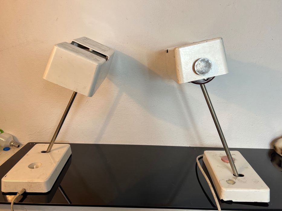 Niemieckie lampy biurkowe retro prl