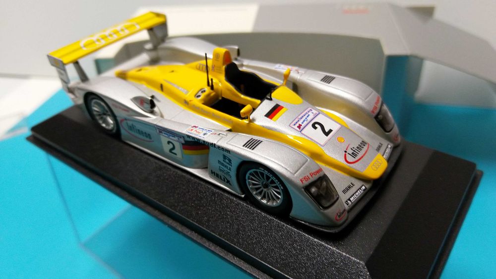 Audi R8 #2: 24h Le Mans 2002 (2º lug geral) - Minichamps à escala 1/43