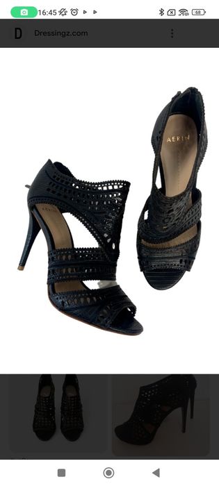 Skórzane sandały na szpilce Aerin 41(26cm)