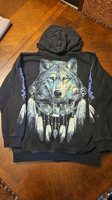 Rock Eagle bluza z kapturem wilk, r. M czarna