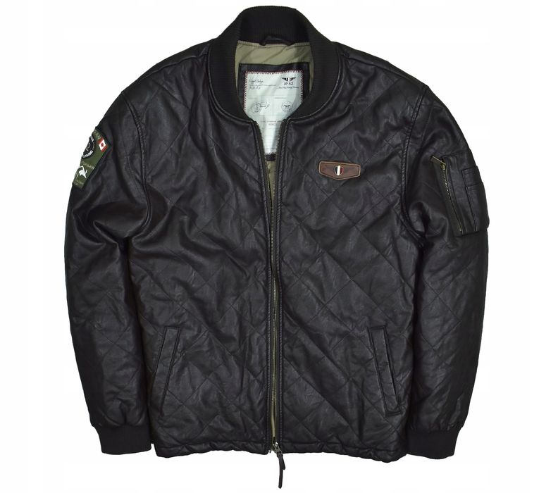 Jean Paul 52 Brązowa Kurtka Męska Pilotka Z Sztucznej Skóry Xxl