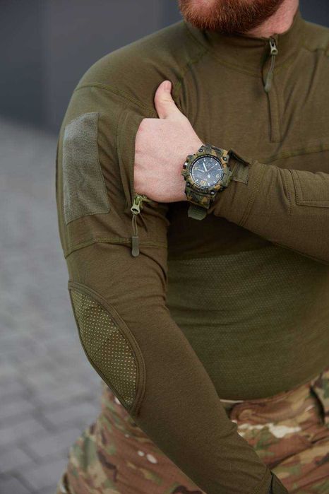 Тактична військова чоловіча бойова сорочка убакс Tactical Олива S-3XL