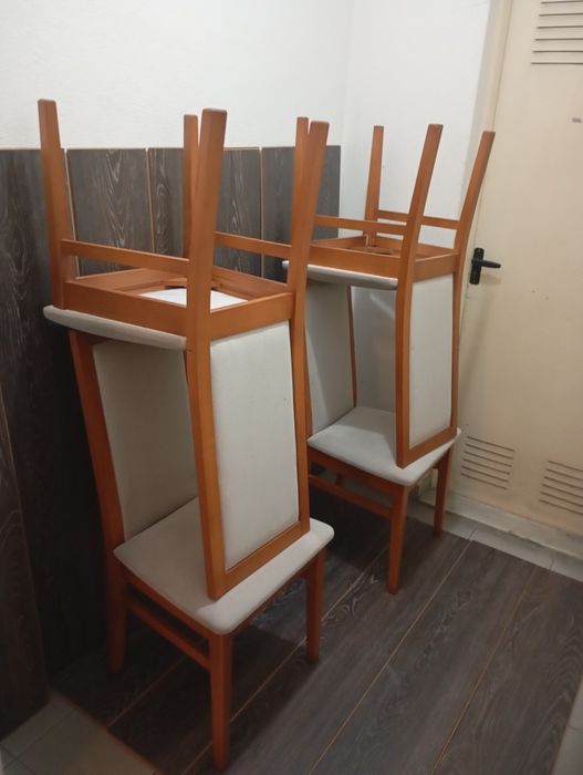 Conjunto 4 Cadeiras Madeira de Cerejeira com Tecido Curtisan