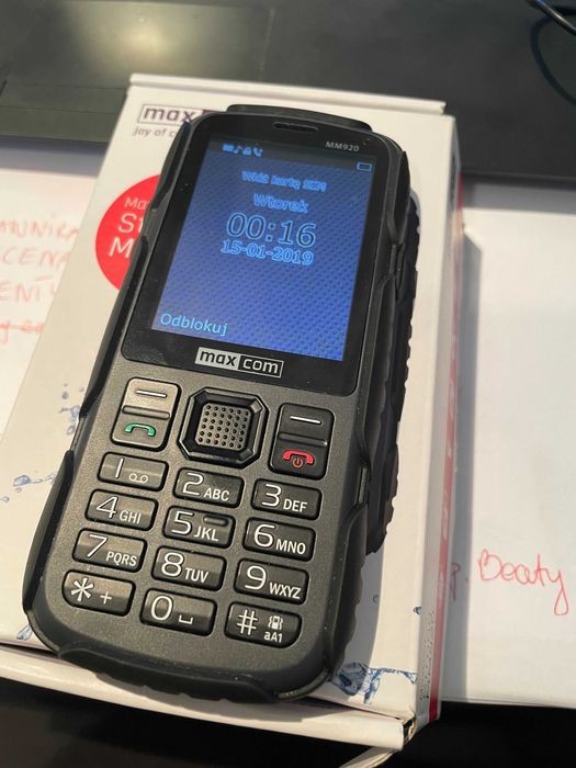 Telefon Maxcom mm920 dla seniora jak NOWY