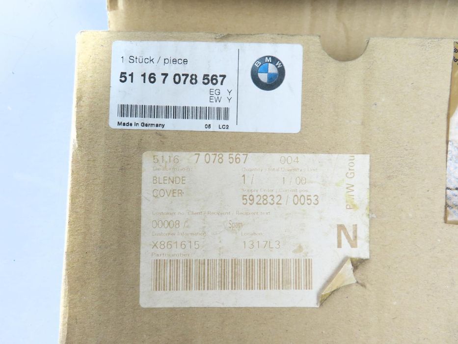 Friso / Guarnição Da Manete De Velocidades Bmw 1 Ref: 51167078567