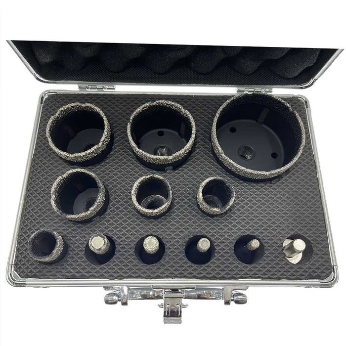 -> Zestaw Otwornice diamentowe do gresu 6,8,10,12,20,25,28,35,45,50,68mm FALON-TECH