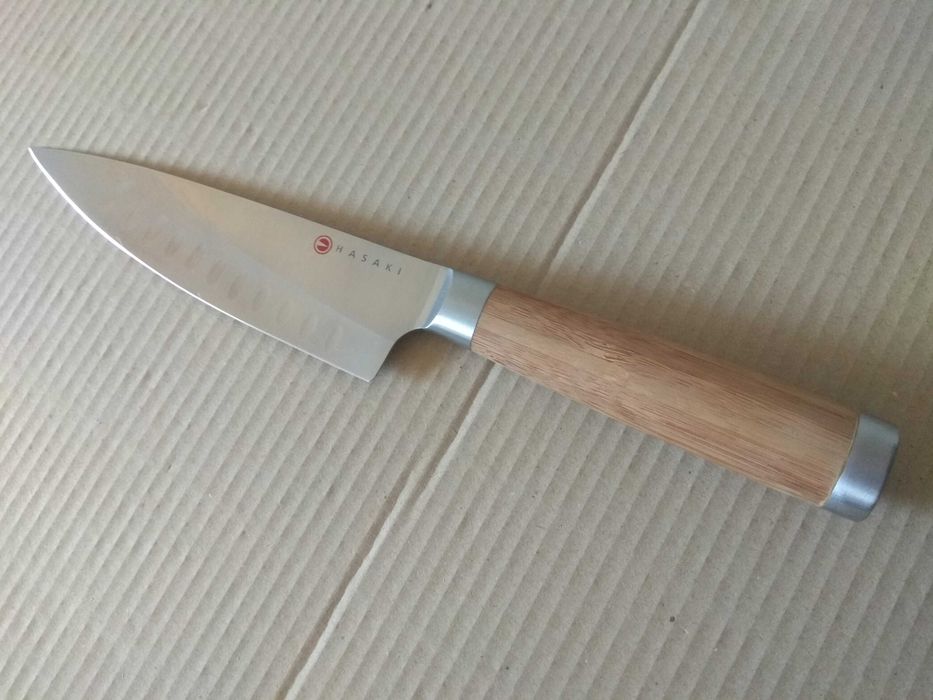 Нож 17 см. с бамбуковой ручкой
