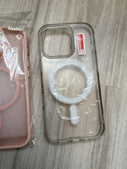 Etui 3x zielone różowe przezroczyste Magsafe Iphone 16 pro