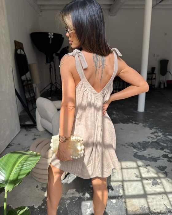 Sukienka LaManuel Soul bezowa czarna UNI