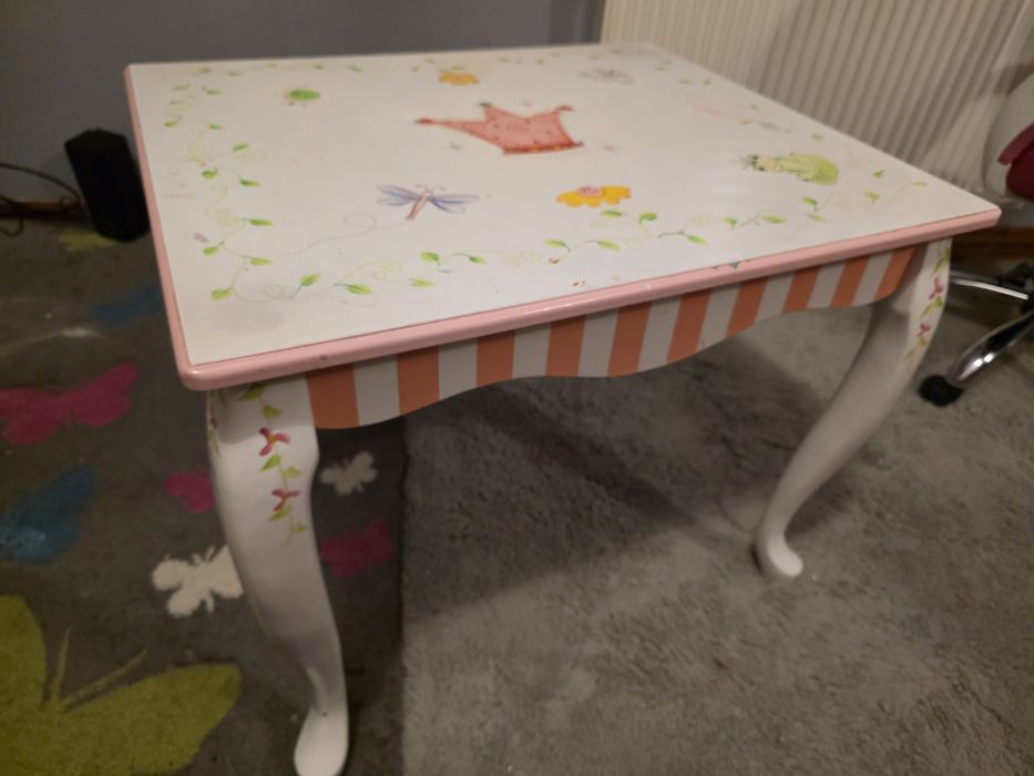 Stolik drewniany dla dziewczynki Disney księżniczka i żaba