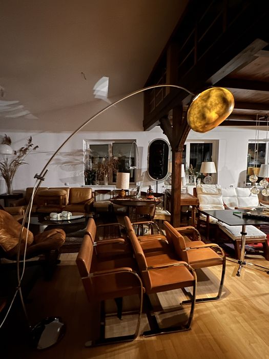 Lampa podlogowa łukowa space age. Włochy lata 70-te