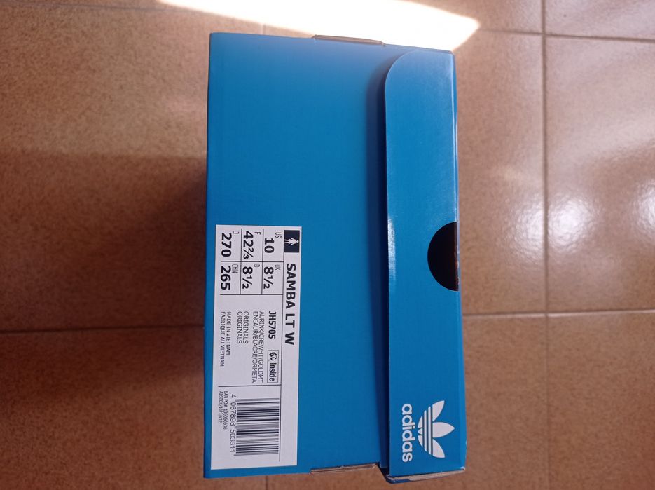 Sapatilhas adidas Samba LT azuis e branca 42,5s