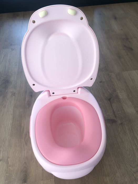 Bacio infantil hipopotamo cor de rosa como novo