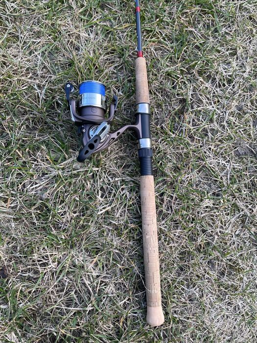Zestaw spinningowy na okonia - wędka + kołowrotek