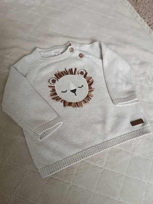 Bawełniany sweter, sweterek lew, 68 Newbie