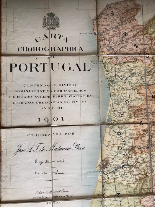 Mapa de Portugal de 1901, carta chorographica