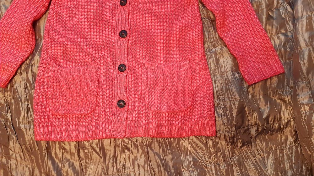 Красивый очень тёплый кардиган Tom Tailor с карманами, размер 56