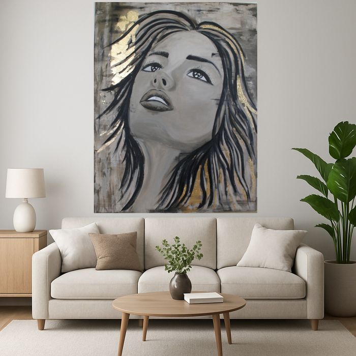 Nowoczesny obraz AKRYL 100x130 - Złocenia - Glamour
