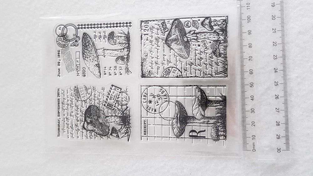 Stemple, Pieczątki, Clear Stamps, Scrapbooking - Grzyby