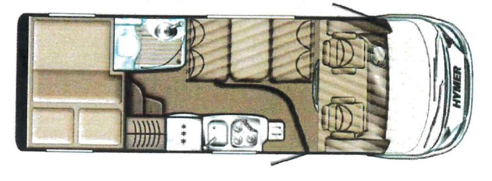 Motorhome Hymer Exsis-i EX 644 - 6 seatbelts
